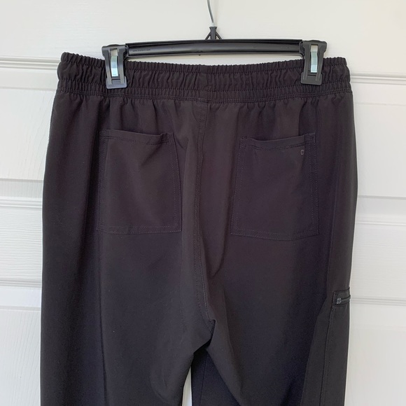 Allura Women's Black Mid Rise Drawstring Cargo Scrub Pants Style CKA184 - Picture 4 of 6